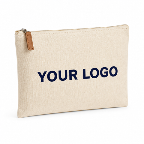 Canvas Zip Pouch - custom pouches with your logo