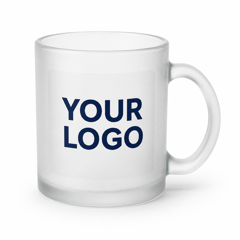 Frosted Glass Mug - custom glass mugs with your logo