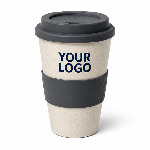 Natural Fibre Reusable Cup - custom reusable cups with your logo