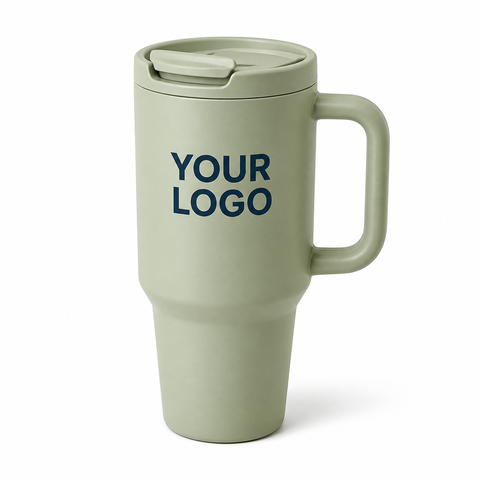 Handled Travel Mug - custom travel mugs with your logo