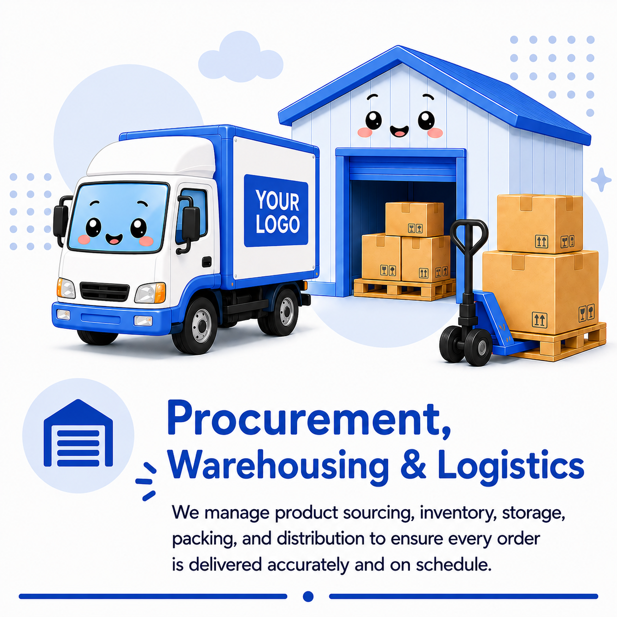 Warehousing and logistics for corporate merchandise