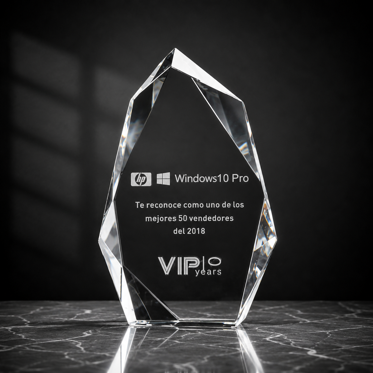 Window Panel Crystal Award - custom crystal awards with your logo